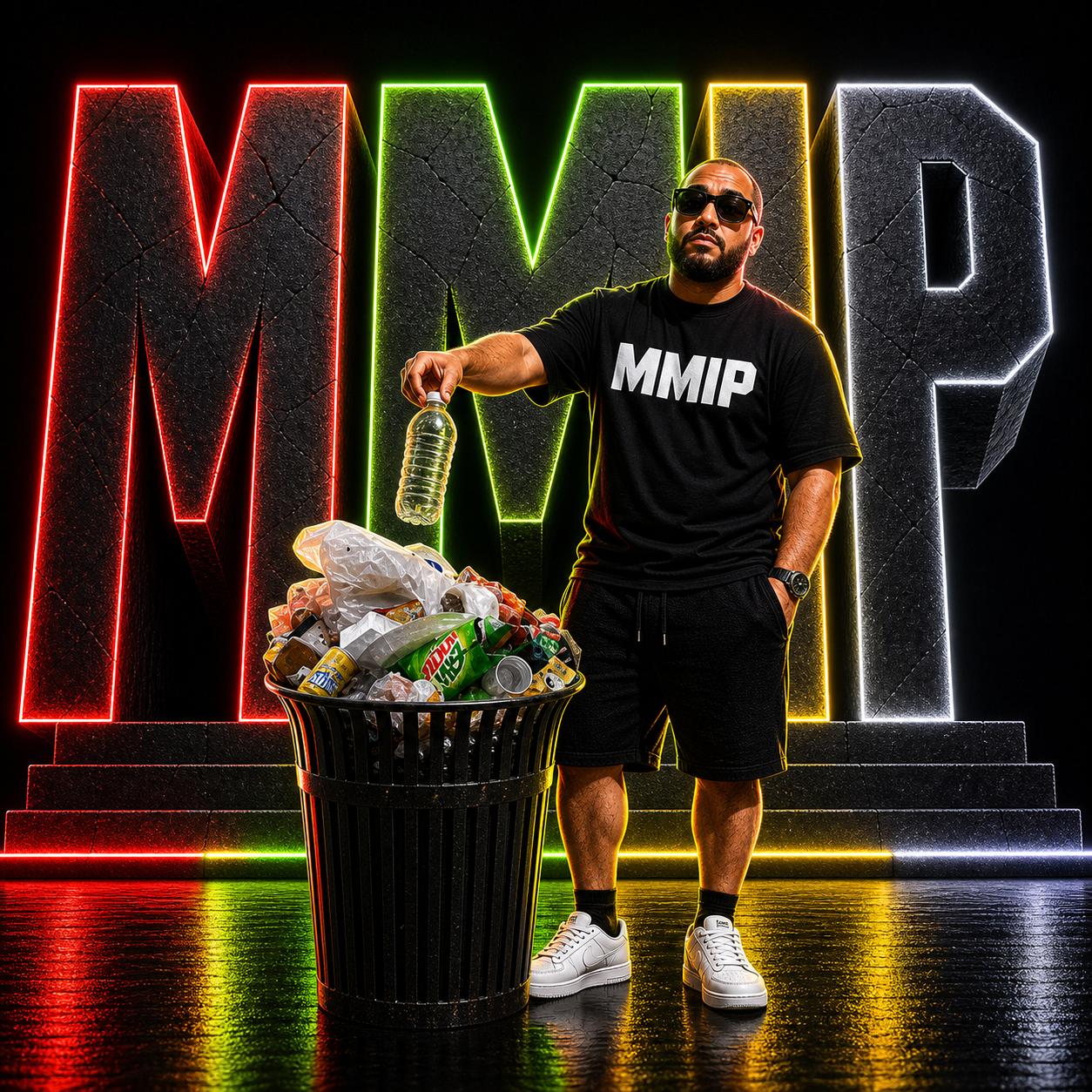 Trash Coin — MMIP figure dropping memecoins into a bin — character teaser