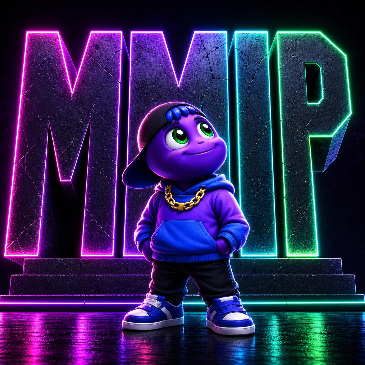 Solboy — purple MMIP rapper with cap, hoodie and gold chain
